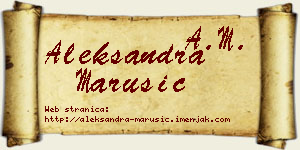 Aleksandra Marušić vizit kartica